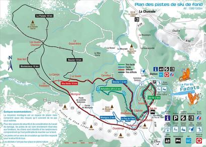 LE PLAN DES PISTES DE SKI DE FOND LE PLAN DES PISTES DE SKI DE FOND
